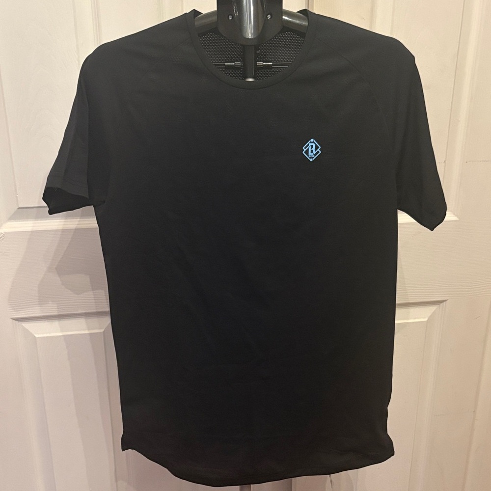 Baseball lifestyle 1010 Black T-Shirt with Blue Logo